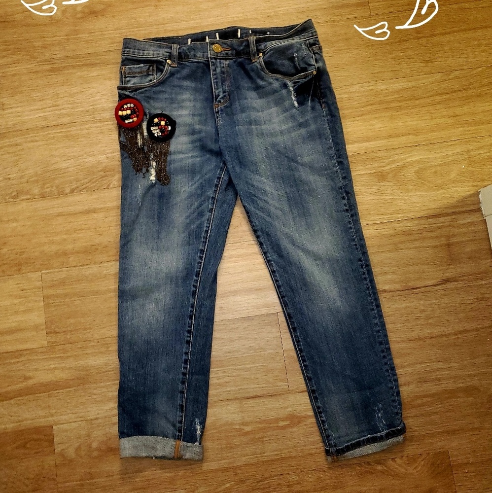 FRACOMINA  Boyfriend cropped Jeans